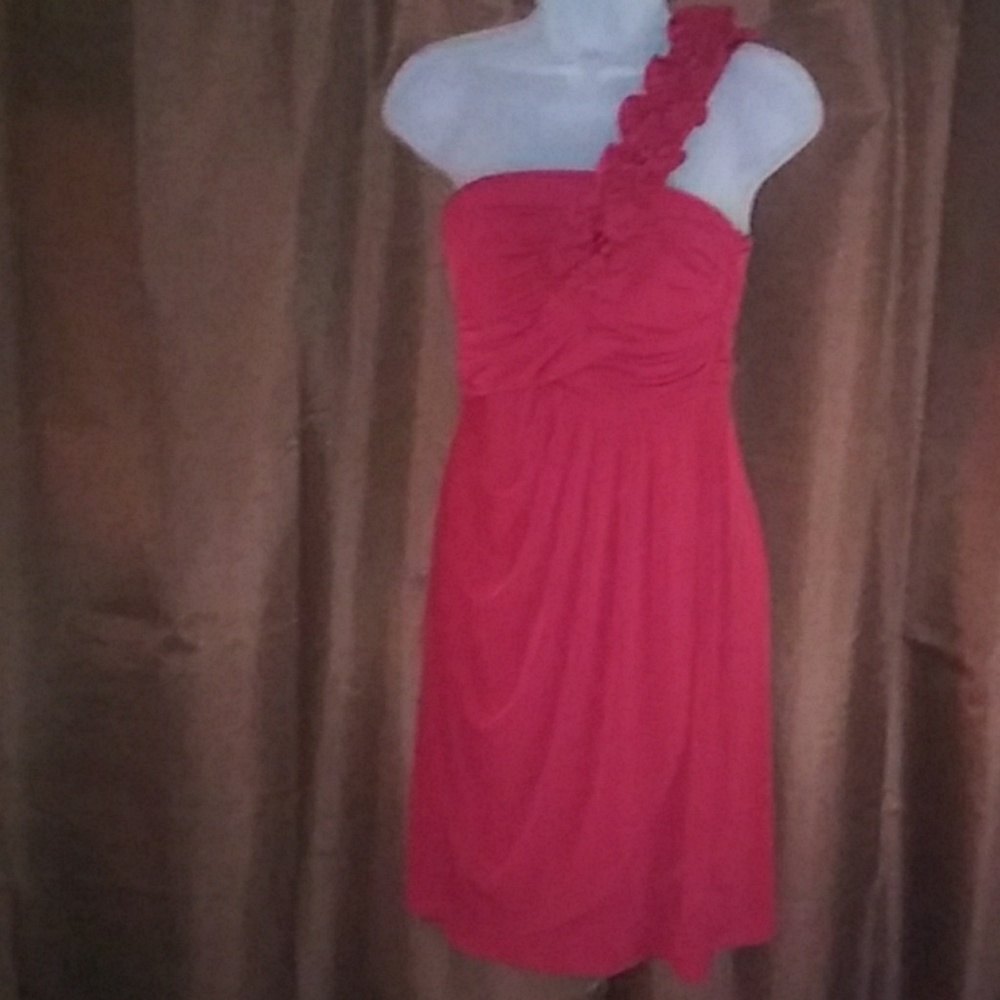 Blood red/maroon one strap top dress